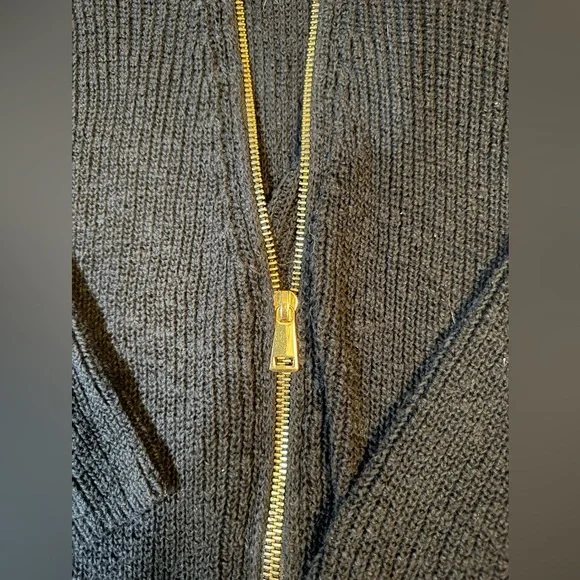 Express Women’s Black Knit Half Zip Sweater - Picture 2 of 8